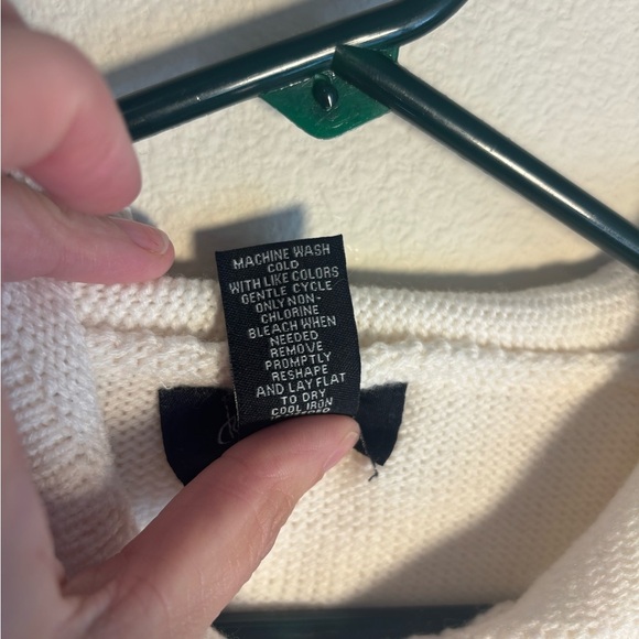 New Just Polly New York Cropped Oversized Star knit distressed sweater sz S - Picture 5 of 6